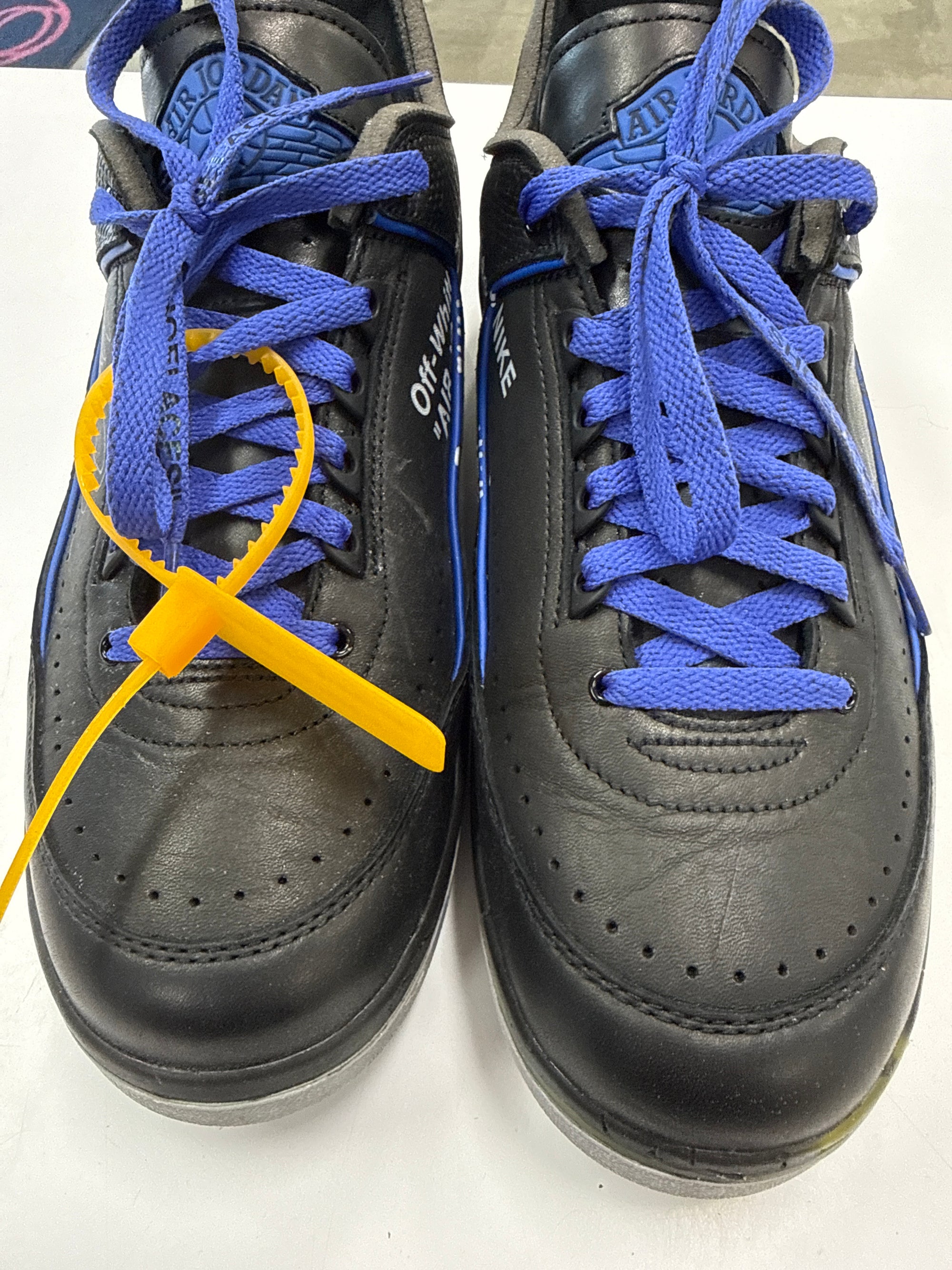 OFF WHITE JORDAN 2 LOW BLACK BLUE - SIZE 12 (WORN)