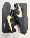 OFF WHITE AIR FORCE 1 LOW BLACK WHITE - SIZE 10 (WORN)