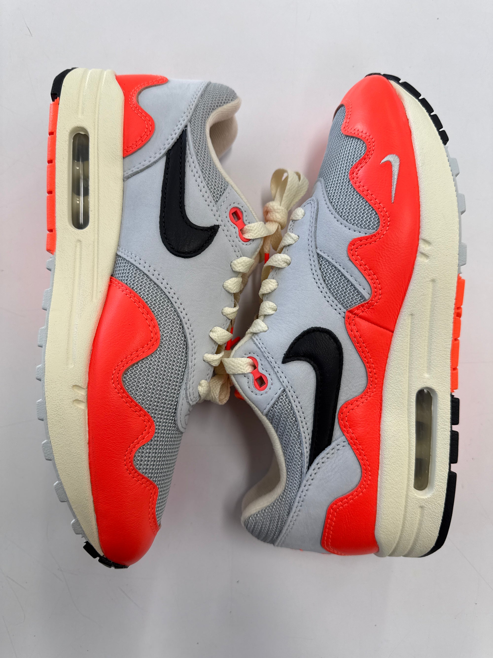 AIR MAX 1 PATTA WAVES HYPER CRIMSON - SIZE 8.5 (WORN) - SUPER CLEAN