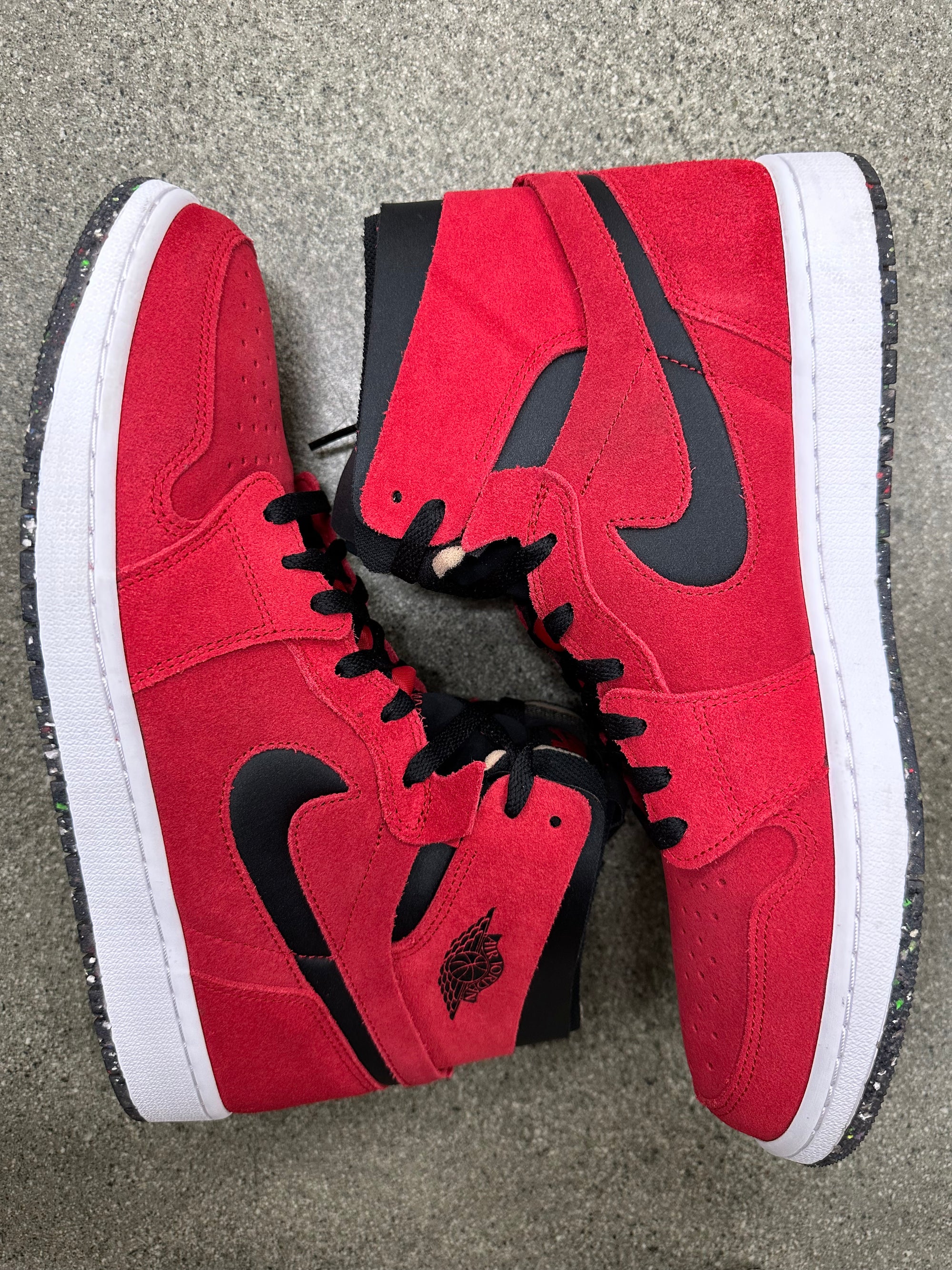 AIR JORDAN 1 ZOOM AIR CMFT RED SUEDE - SIZE 12 (WORN)