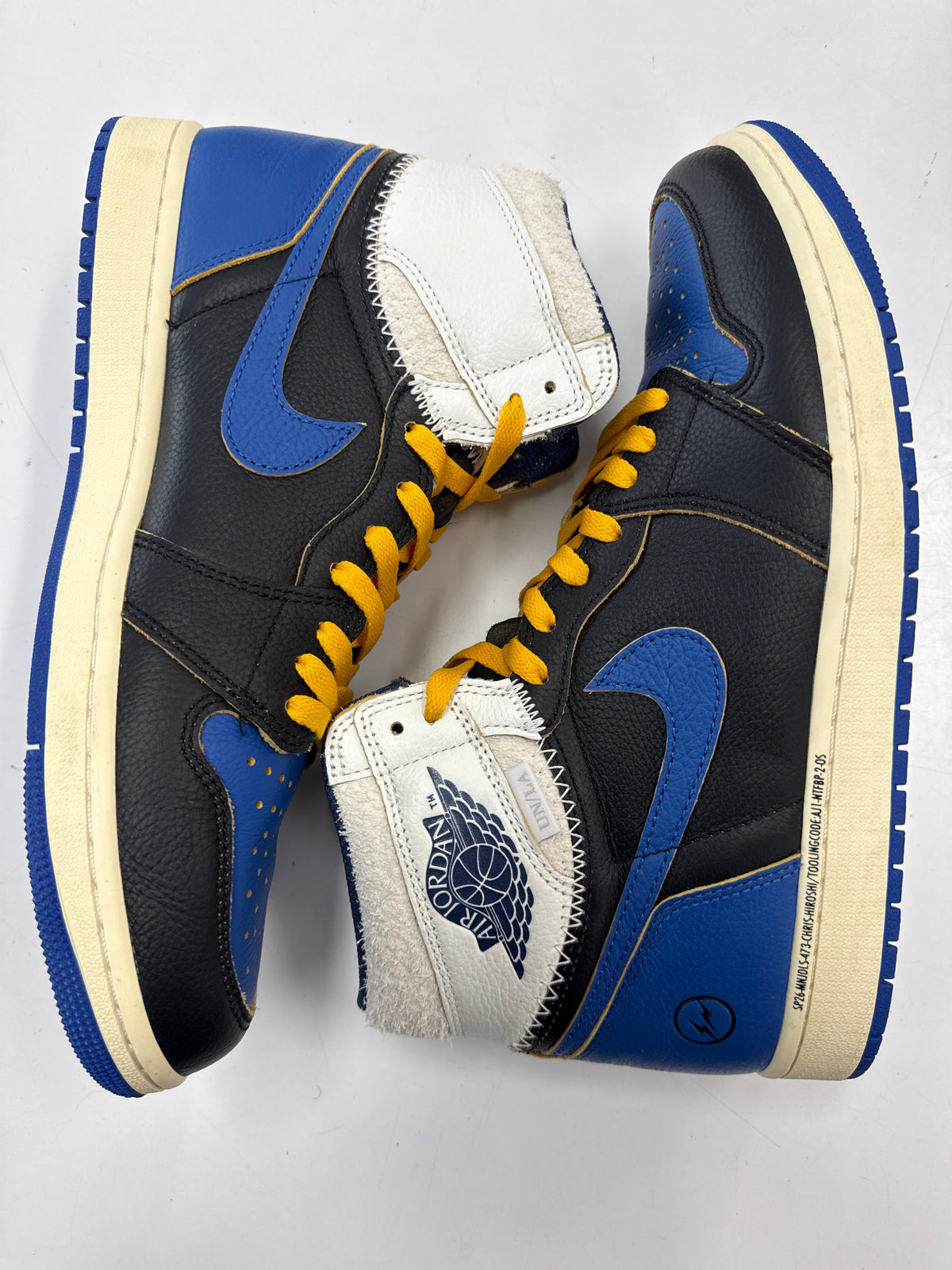 AIR JORDAN 1 HIGH FRAGMENT X UNION FRAMENT X UNION LA SPORT ROYAL - SIZE 11.5 (WORN)