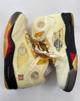 OFF WHITE AIR JORDAN 5 SAIL - SIZE 11.5 (WORN) - SUPER CLEAN