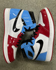 AIR JORDAN 1 HIGH FEARLESS UNC TO CHICAGO - SIZE 10 (WORN)