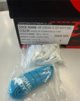 OFF WHITE AIR JORDAN 1 HIGH UNIVERSITY BLUE - SIZE 8 (WORN) - PROMO SAMPLE LABEL