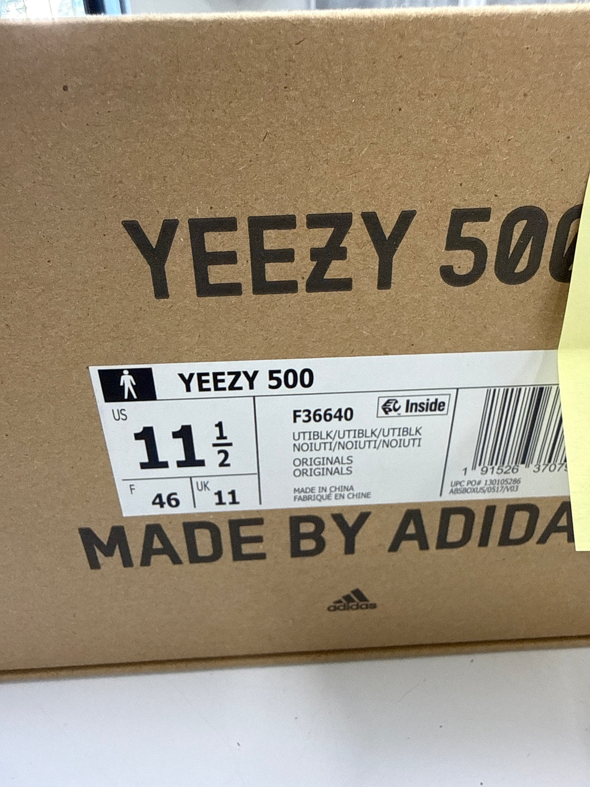 YEEZY 500 UTILITY BLACK - SIZE 11.5 (WORN)