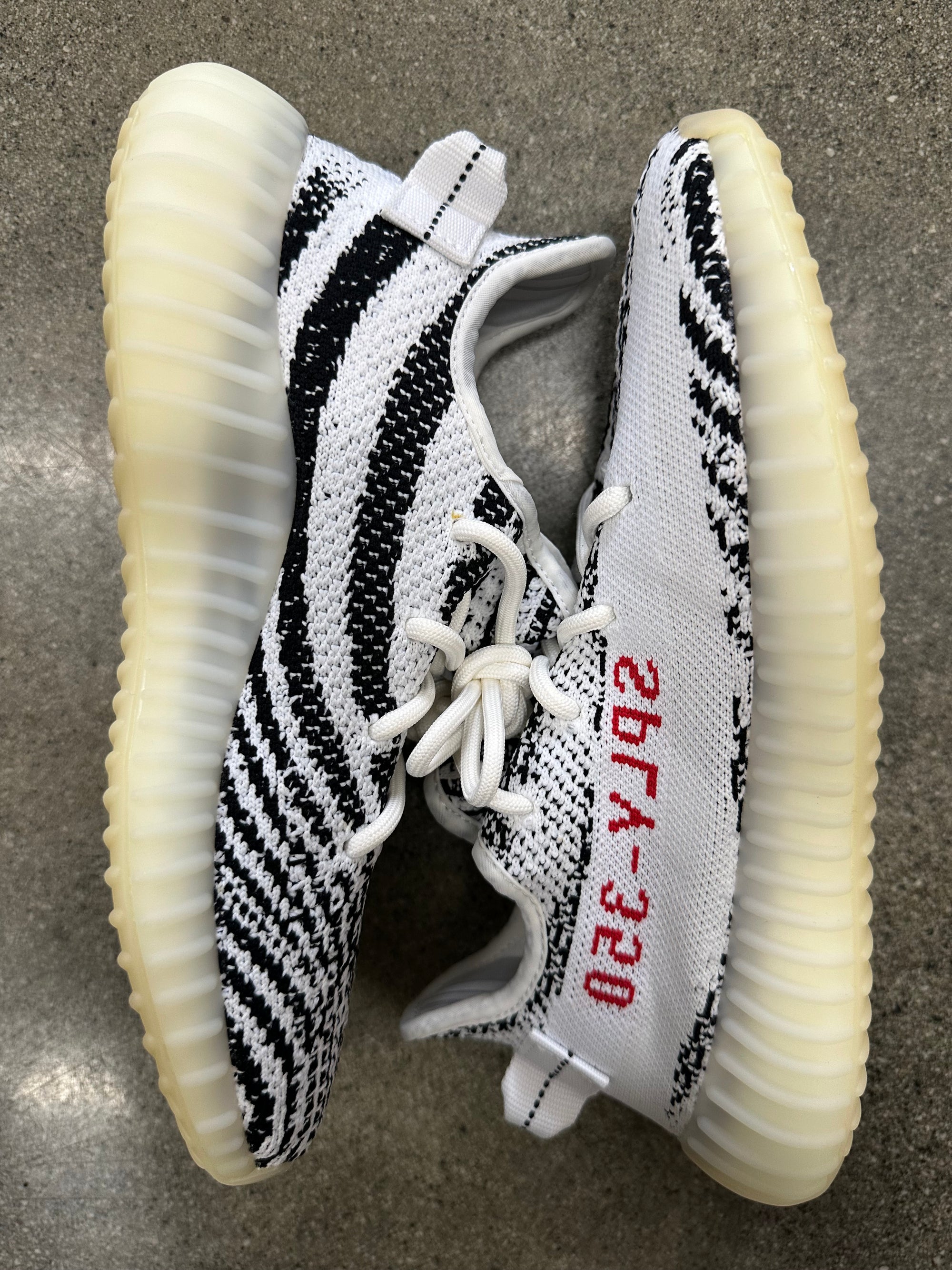 YEEZY BOOST 350 ZEBRA - SIZE 7 (WORN)