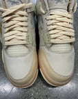 OFF WHITE WMNS AIR JORDAN 4 SAIL - SIZE W10.5 M9 (WORN) - SUPER CLEAN