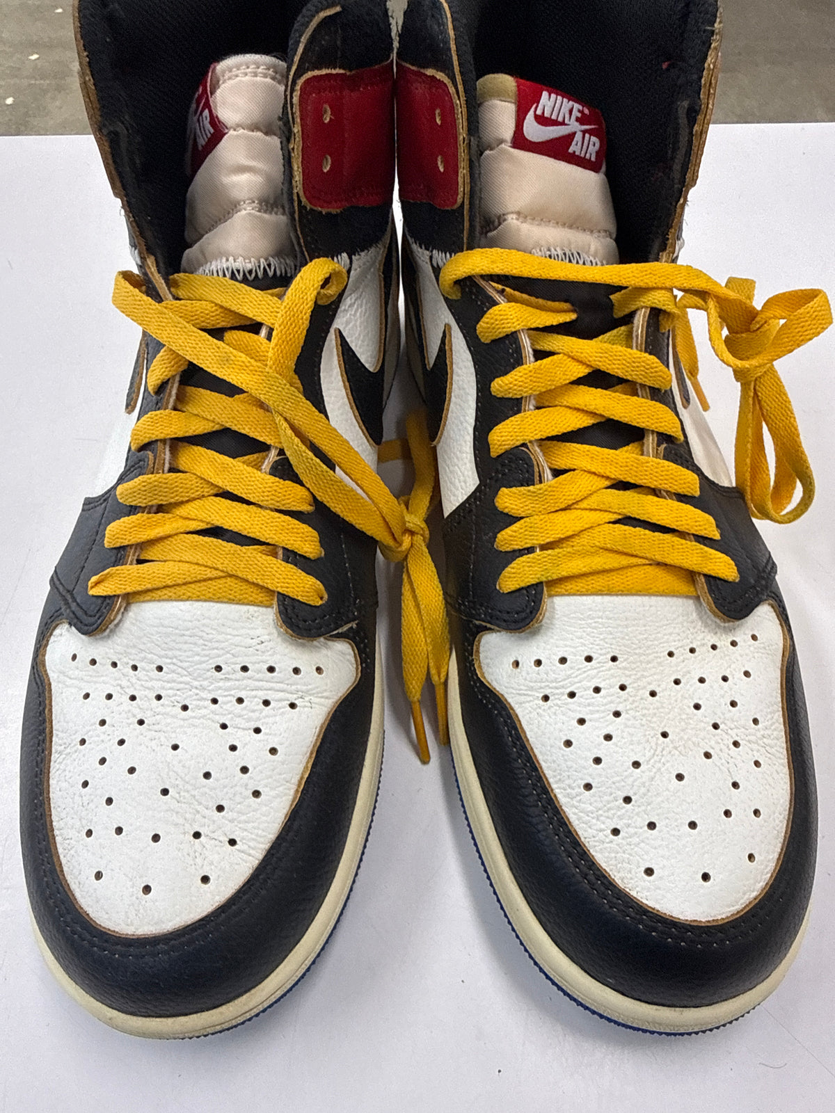 AIR JORDAN 1 HIGH FRAGMENT X UNION LA VARSITY RED SPORT ROYAL - SIZE 12 (WORN)