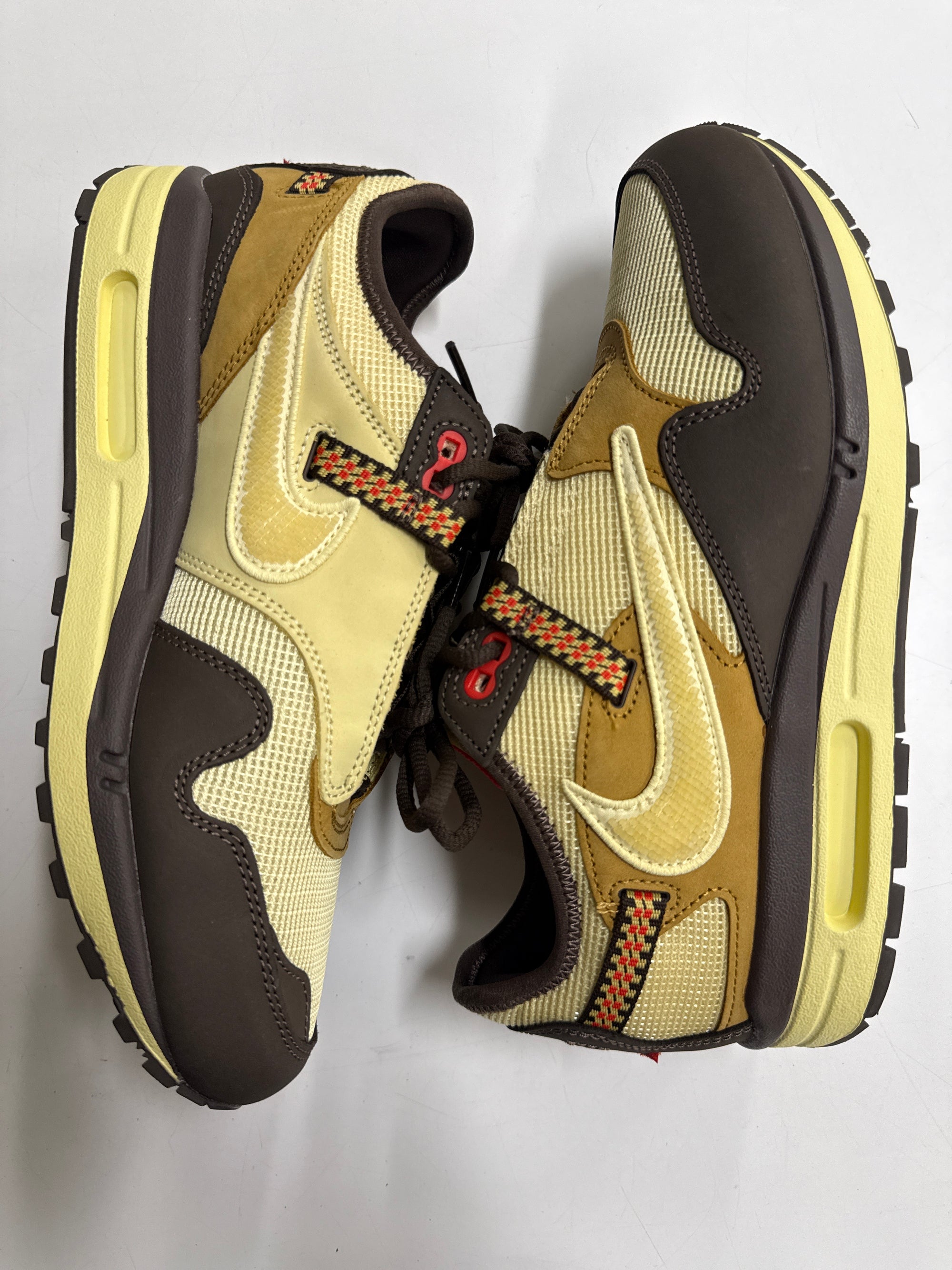 AIR MAX 1 TRAVIS SCOTT BAROQUE BROWN - SIZE 8.5 (WORN)