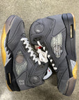 OFF WHITE AIR JORDAN 5 BLACK MUSLIN - SIZE 10.5 (WORN) - SUPER CLEAN