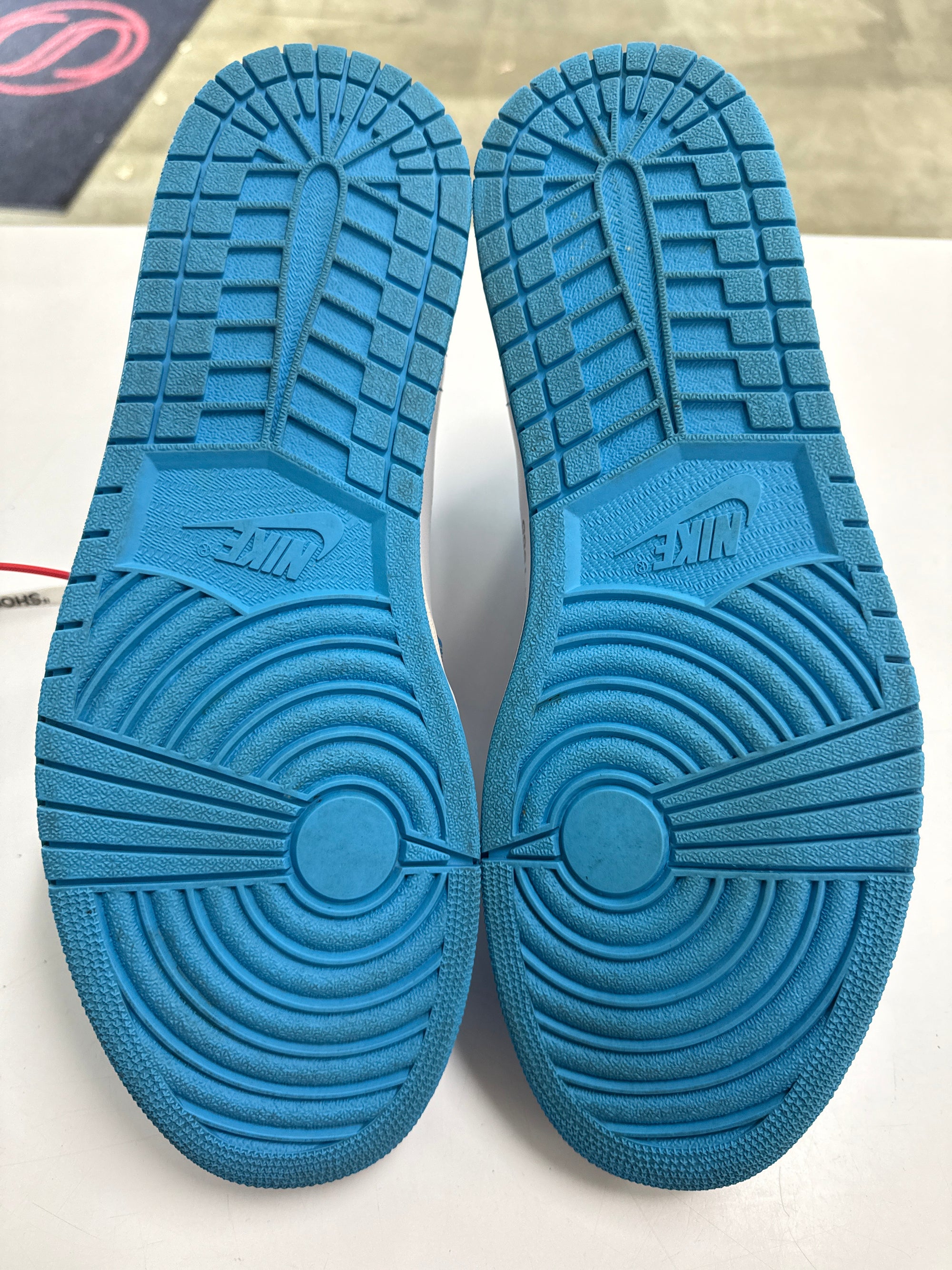 OFF WHITE AIR JORDAN 1 HIGH UNIVERSITY BLUE - SIZE 14 (WORN)
