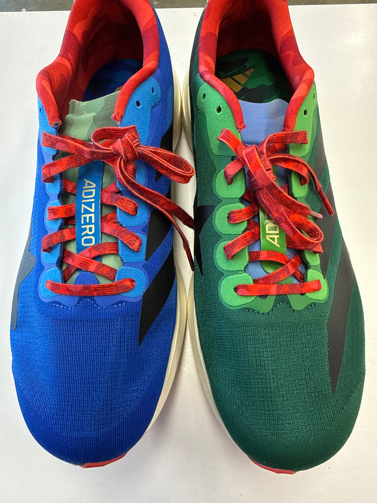 ADIDAS ADIZERO EVO SL BAPE GREEN - SIZE 12.5 (WORN)