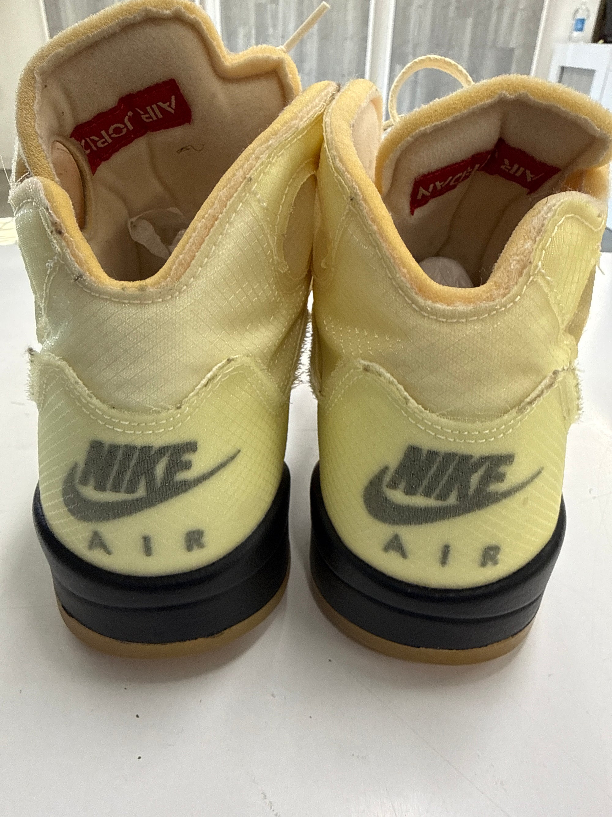 OFF WHITE AIR JORDAN 5 SAIL - SIZE 10.5 (WORN)
