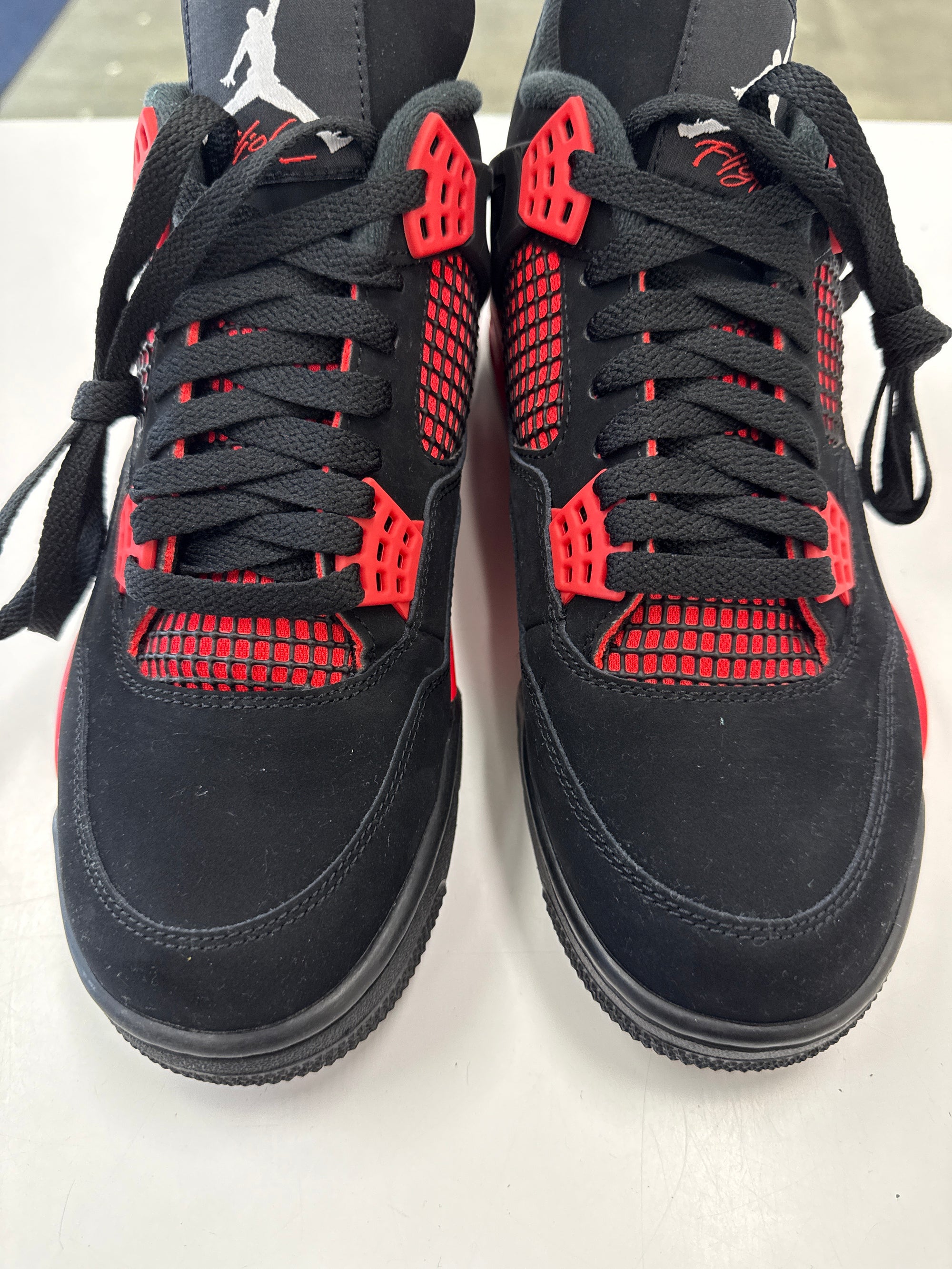 AIR JORDAN 4 RED THUNDER - SIZE 10 (WORN) - SUPER CLEAN