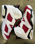 AIR JORDAN 6 CARMINE - SIZE 9.5 (WORN) - SUPER CLEAN