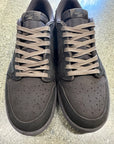 AIR JORDAN 1 LOW TRAVIS SCOTT VELVET BROWN - SIZE 9.5 (WORN) - SUPER CLEAN
