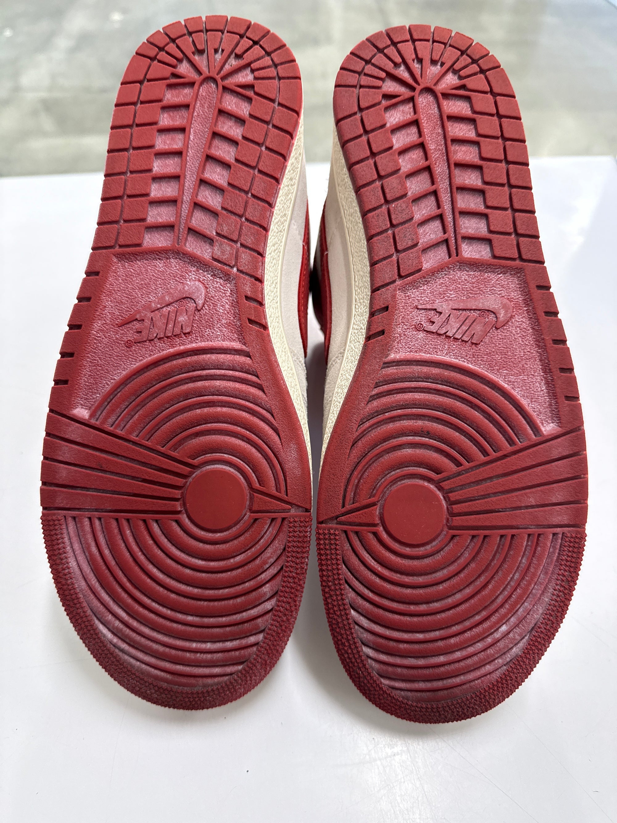 AIR JORDAN AIR SHIP PE EVERY GAME DUNE RED - SIZE 10 (WORN) - SUPER CLEAN