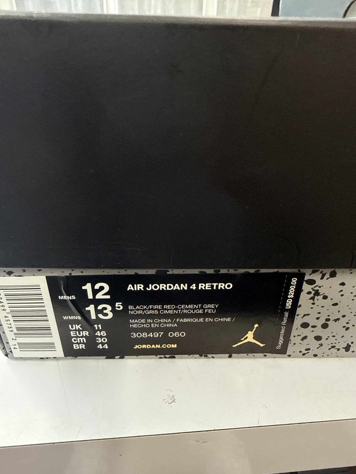 AIR JORDAN 4 BRED 2019 - SIZE 12 (WORN)