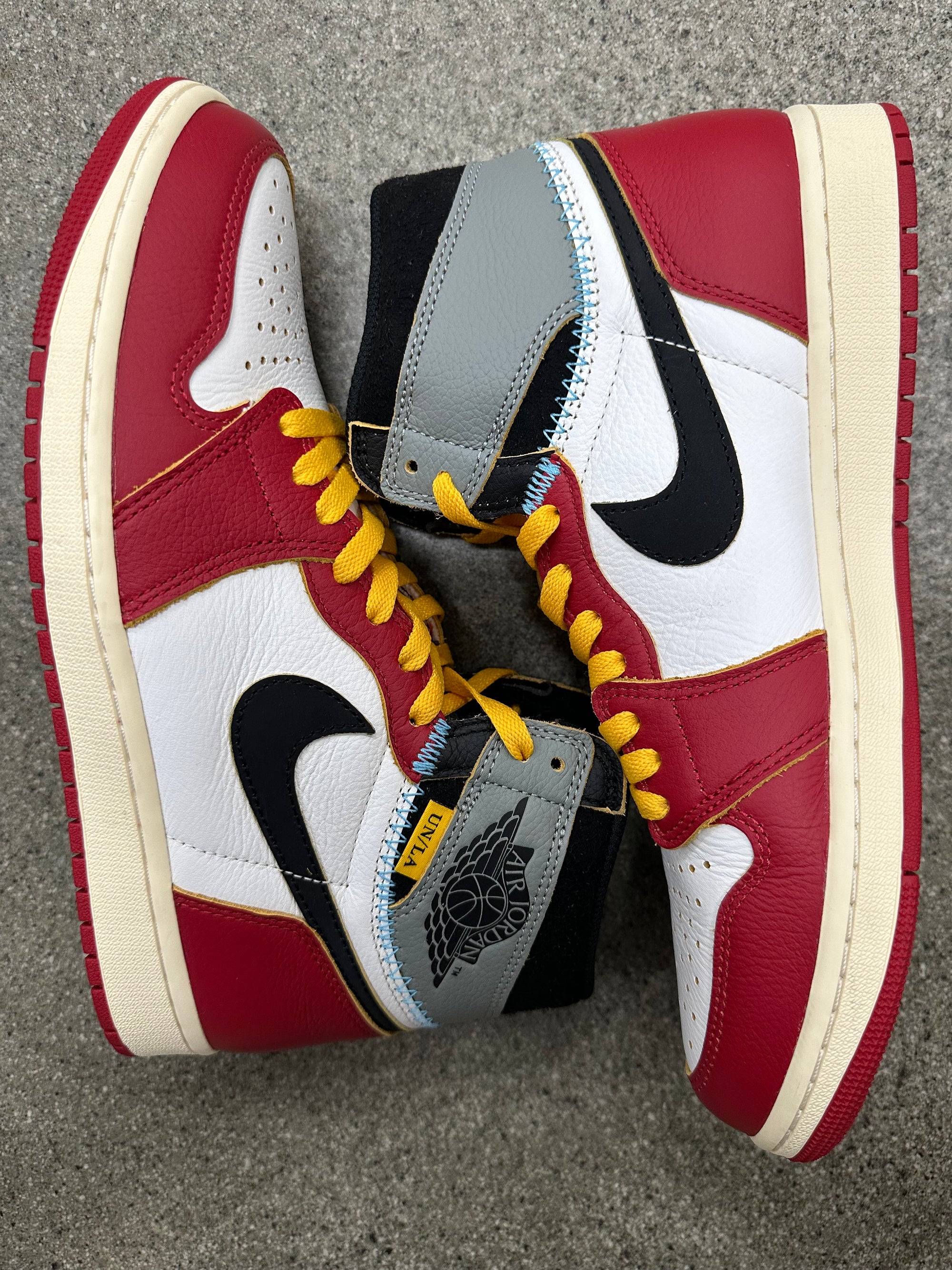 AIR JORDAN 1 HIGH UNION CHICAGO SHADOW - SIZE 10.5 (WORN)