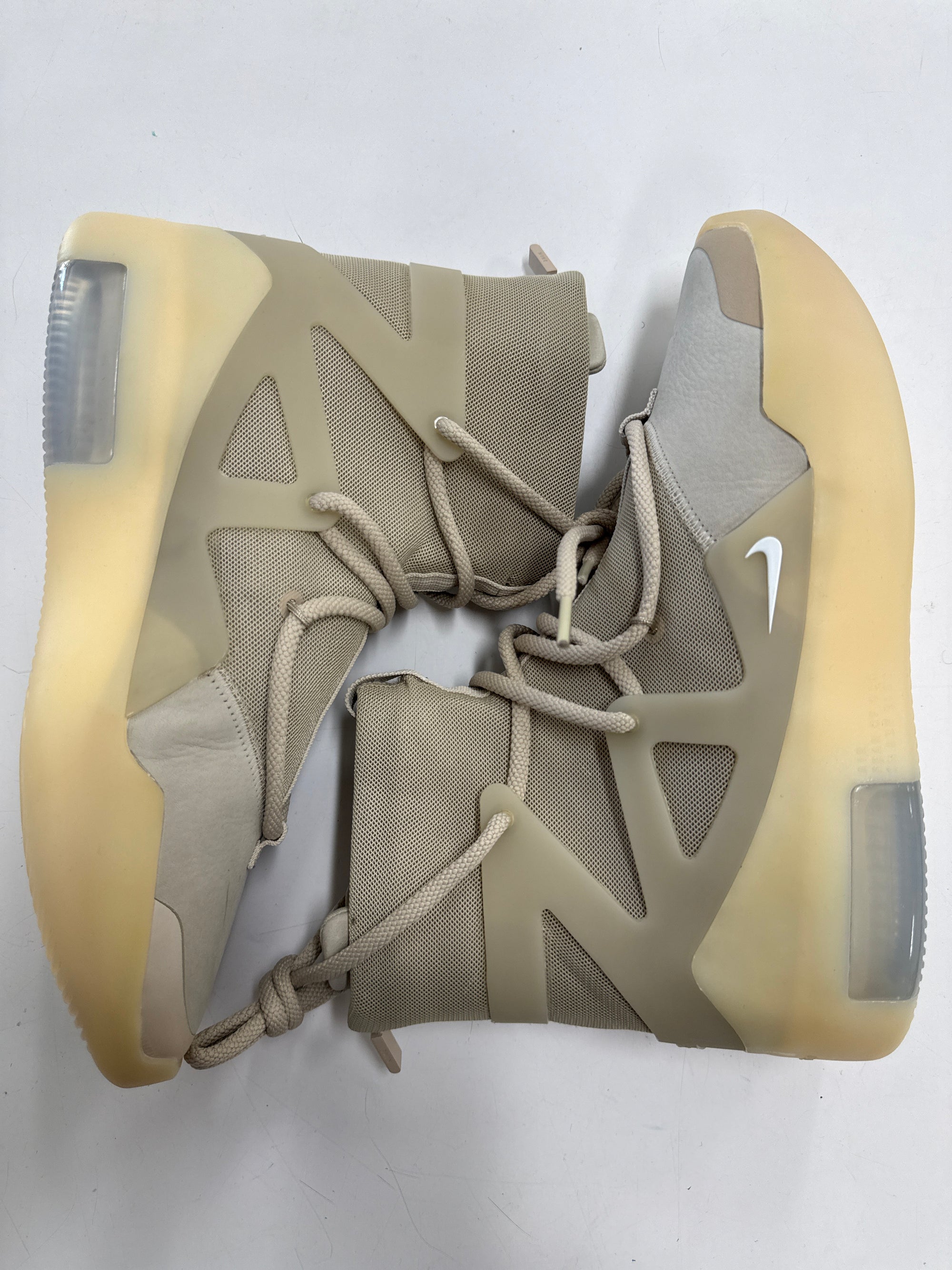 AIR FEAR OF GOD 1 OATMEAL - SIZE 9.5 (WORN) - SUPER CLEAN