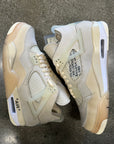 OFF WHITE WMNS AIR JORDAN 4 SAIL - SIZE W10.5 M9 (WORN) - SUPER CLEAN