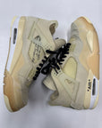 OFF WHITE WMNS AIR JORDAN 4 SAIL - SIZE W12 M10.5 (WORN)
