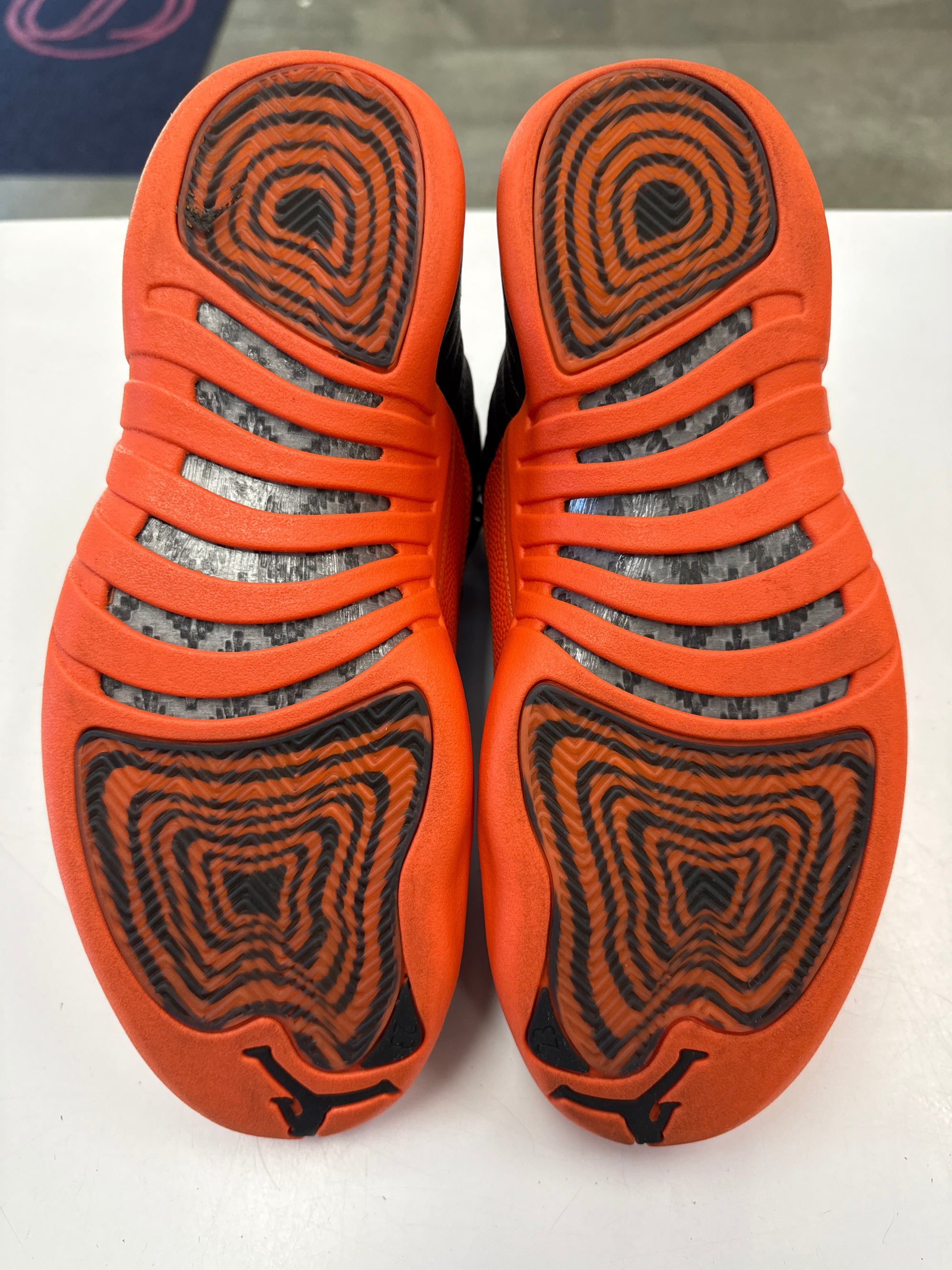 WMNS AIR JORDAN 12 WNBA ALL STAR BRILLIANT ORANGE - SIZE W12 M10.5 (WORN)