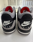 AIR JORDAN 3 BLACK CEMENT - SIZE 8 (WORN)