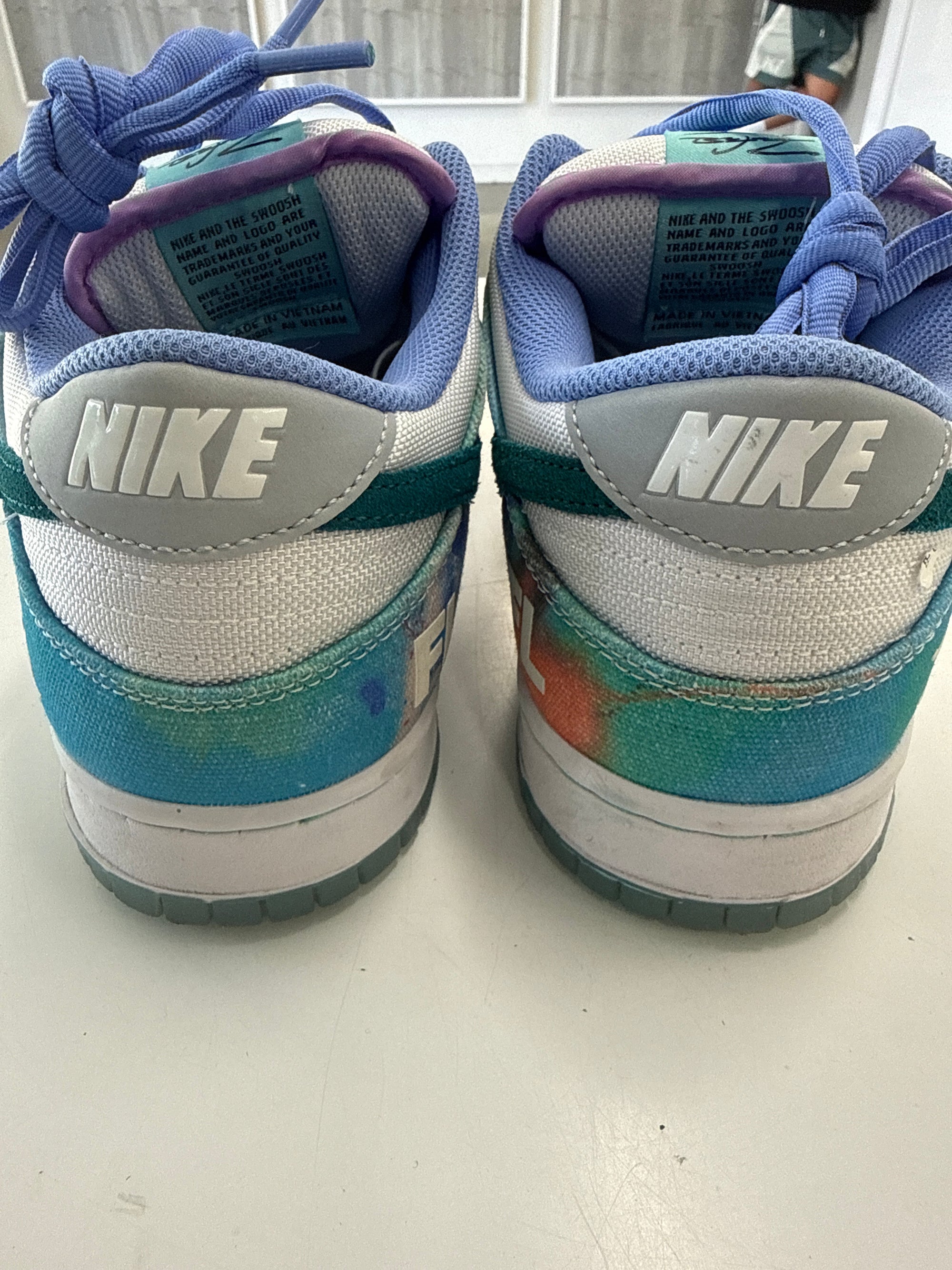 SB DUNK LOW OG QS FUTURA  BLEACHED AQUA - SIZE 11 (WORN)