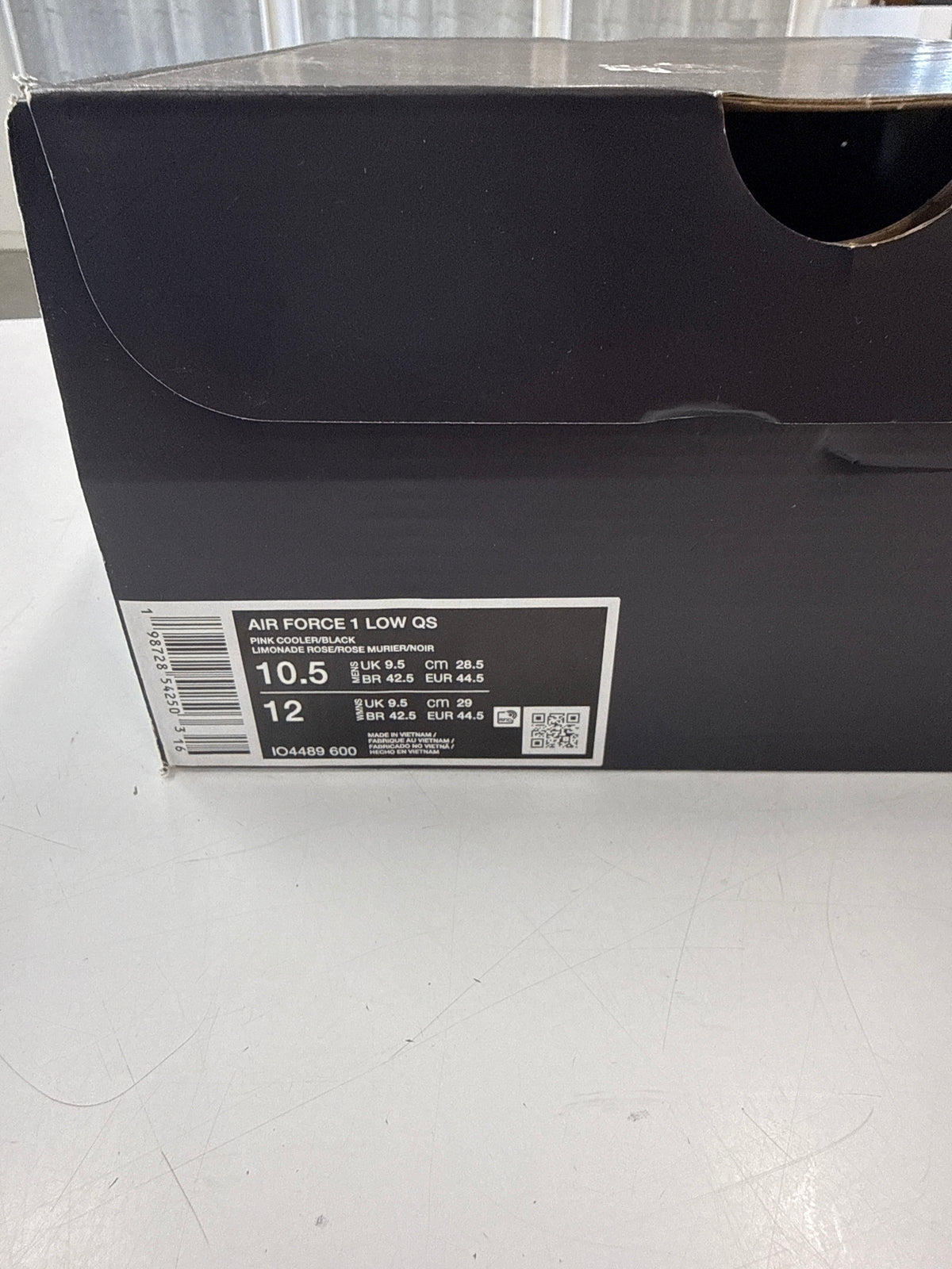AIR FORCE 1 LOW PINK COOLER MULBERRY ROSE - SIZE 10.5 (WORN)