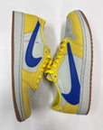 WMNS AIR JORDAN 1 LOW TRAVIS SCOTT CANARY - SIZE 12W 10.5M (WORN) - SUPER CLEAN