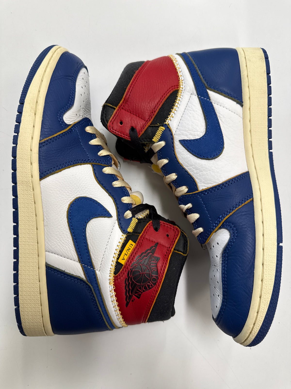 AIR JORDAN 1 HIGH UNION STORMBLUE - SIZE 10 (WORN )