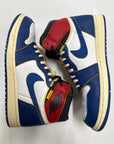AIR JORDAN 1 HIGH UNION STORMBLUE - SIZE 10 (WORN )