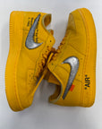 OFF WHITE AIR FORCE 1 LOW UNIVERSITY GOLD - SIZE 11 (WORN)