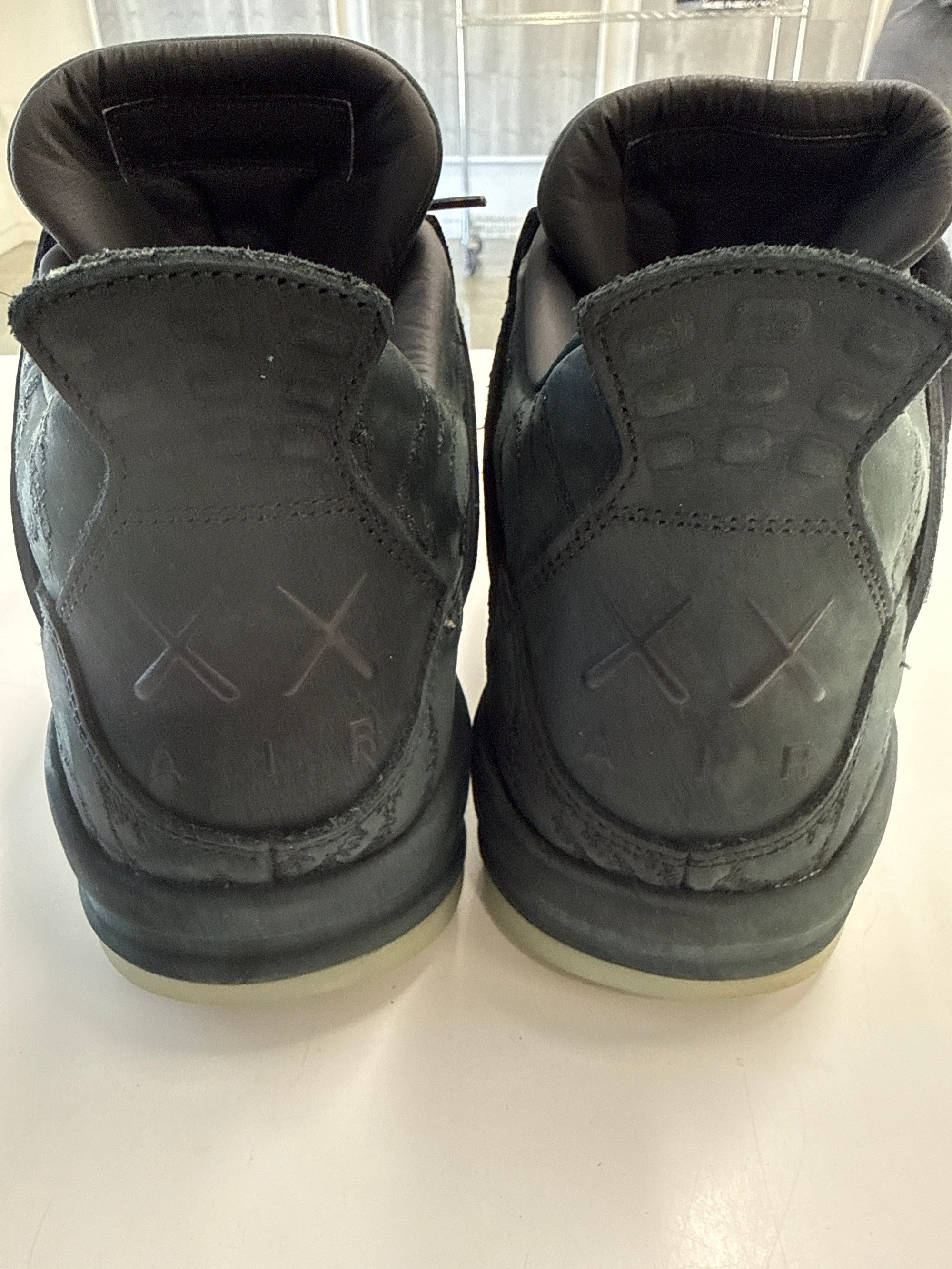 AIR JORDAN 4 KAWS BLACK - SIZE 10 (WORN)