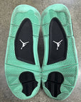 AIR JORDAN 4 GREEN GLOW - SIZE 9.5 (WORN)