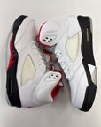AIR JORDAN 5 FIRE RED SILVER TONGUE - SIZE 10 (WORN)