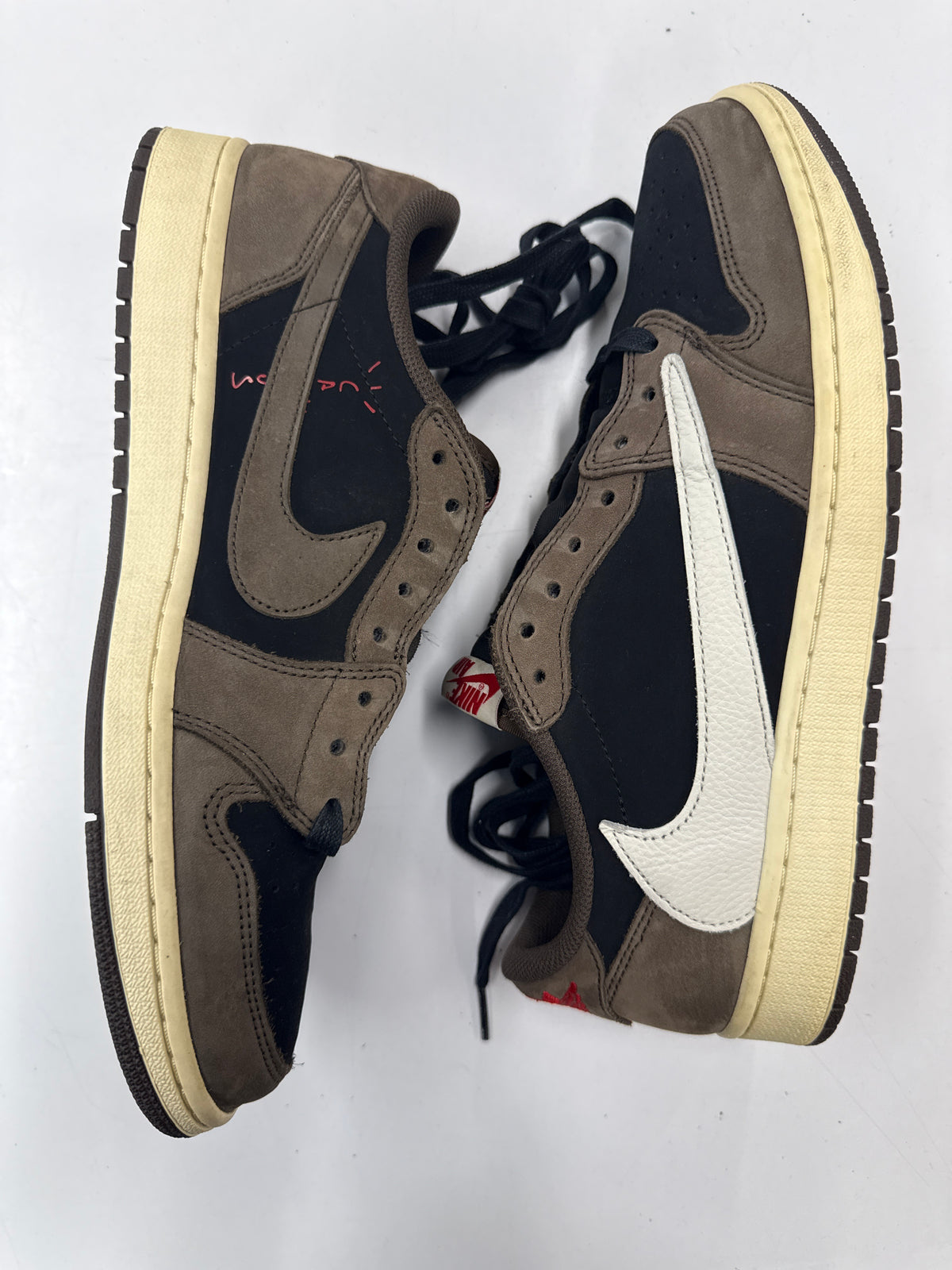 AIR JORDAN 1 LOW TRAVIS SCOTT MOCHA - SIZE 12 (WORN) - SUPER CLEAN