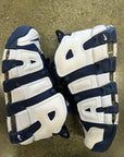 AIR MORE UPTEMPO '96 WHITE NAVY - SIZE 9.5 (WORN)