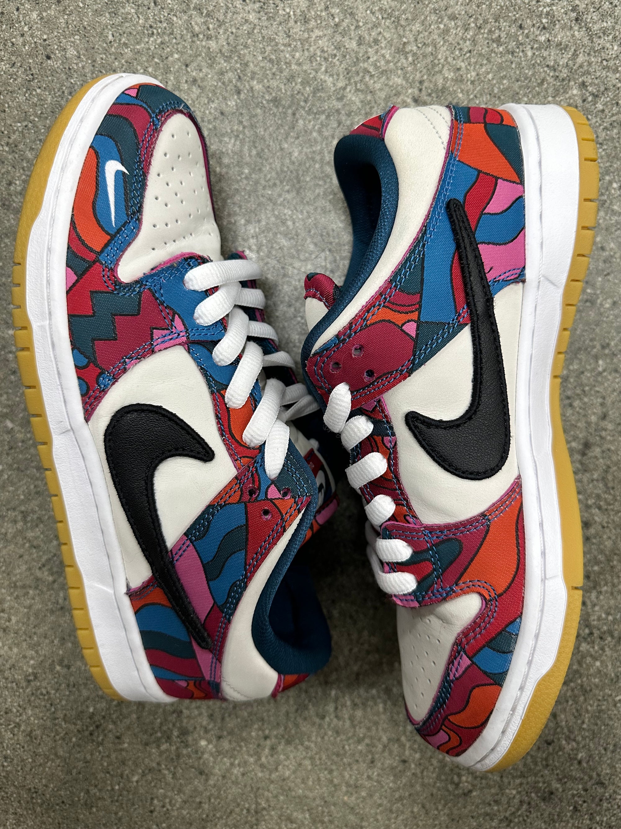 SB DUNK LOW PRO PARRA ABSTRACT ART - SIZE 7.5 (WORN)