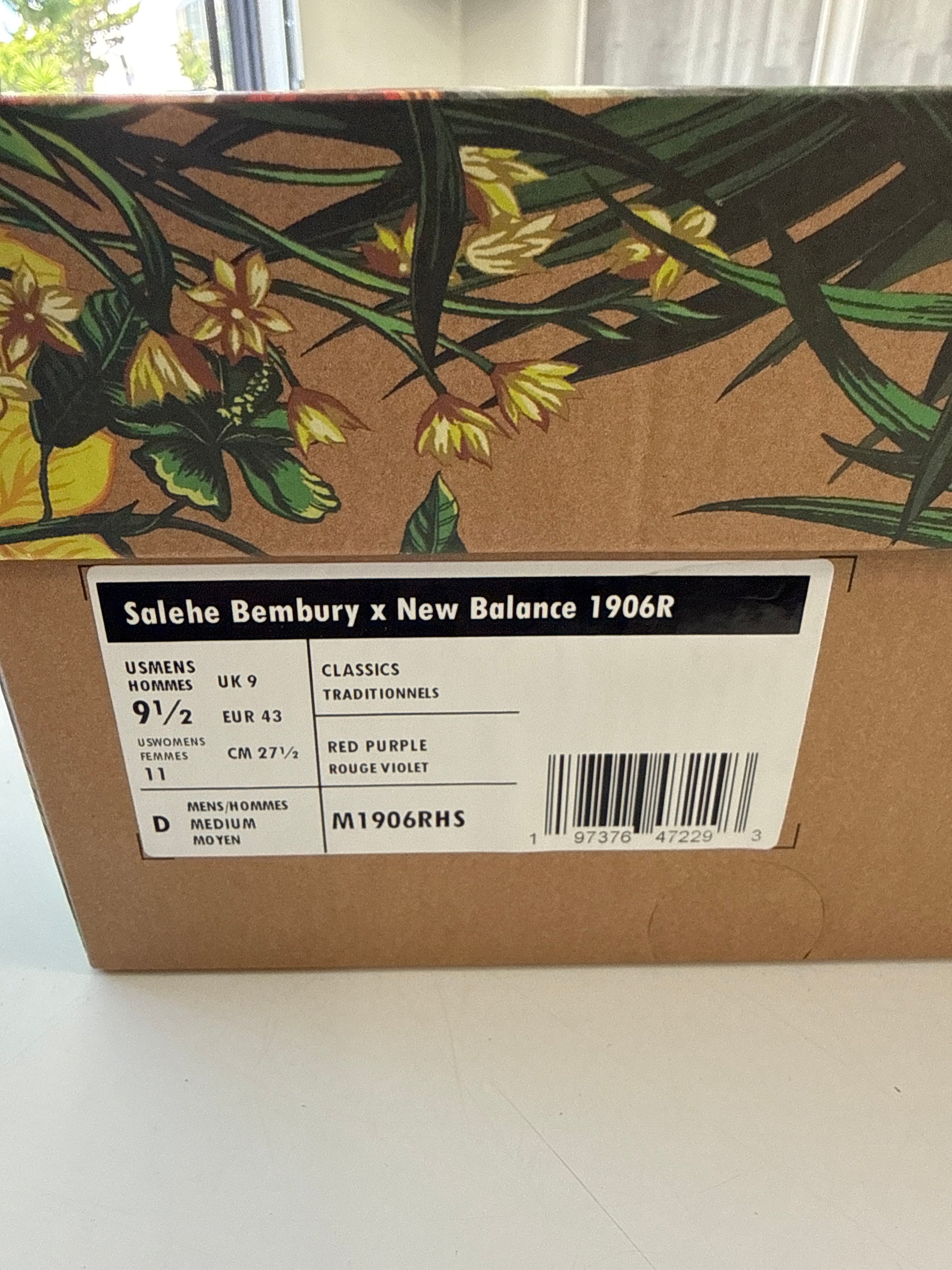 NEW BALANCE 1906R SALEHE BEMBURY HEAT BE HOT MAGMA - SIZE 9.5 (WORN) - SUPER CLEAN