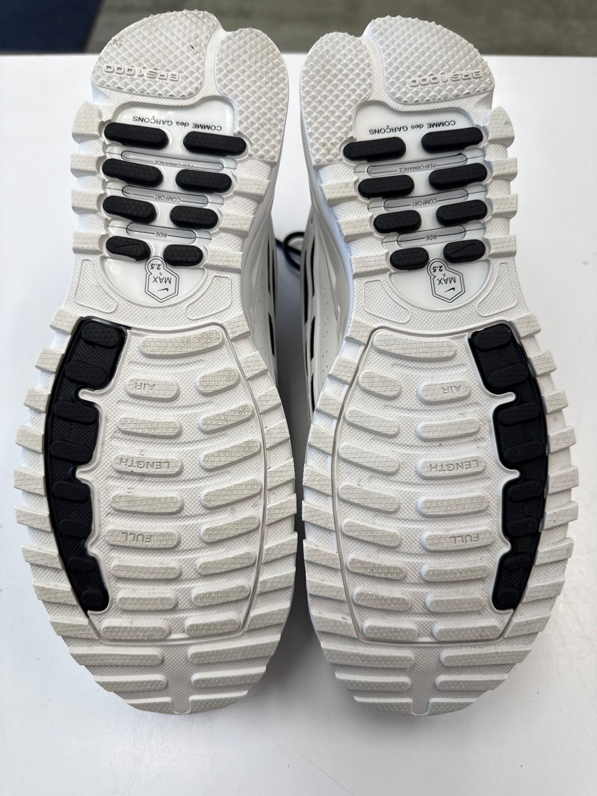 AIR MAX TL 2.5 COMME DES GARCONS HOMME PLUS BLACK WHITE - SIZE 10.5 (WORN)