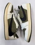 AIR JORDAN 1 LOW TRAVIS SCOTT OLIVE - SIZE 9.5 (WORN)