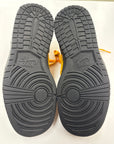 OFF WHITE AIR RUBBER DUNK UNIVERSITY GOLD - SIZE 9 (WORN)