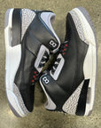 AIR JORDAN 3 BLACK CEMENT 2024 - SIZE 12 (WORN)
