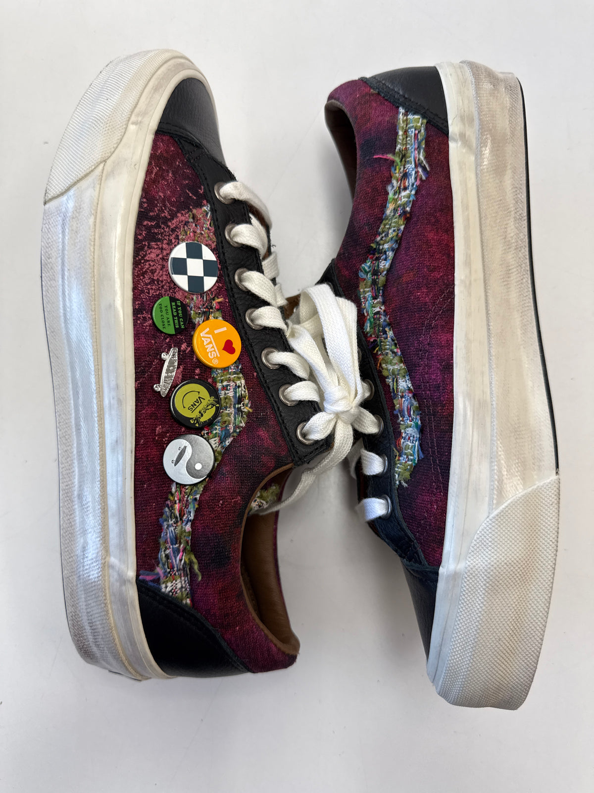 VANS OLD SKOOL 36 SOUVENIR BURGUNDY - SIZE 8.5 (WORN)