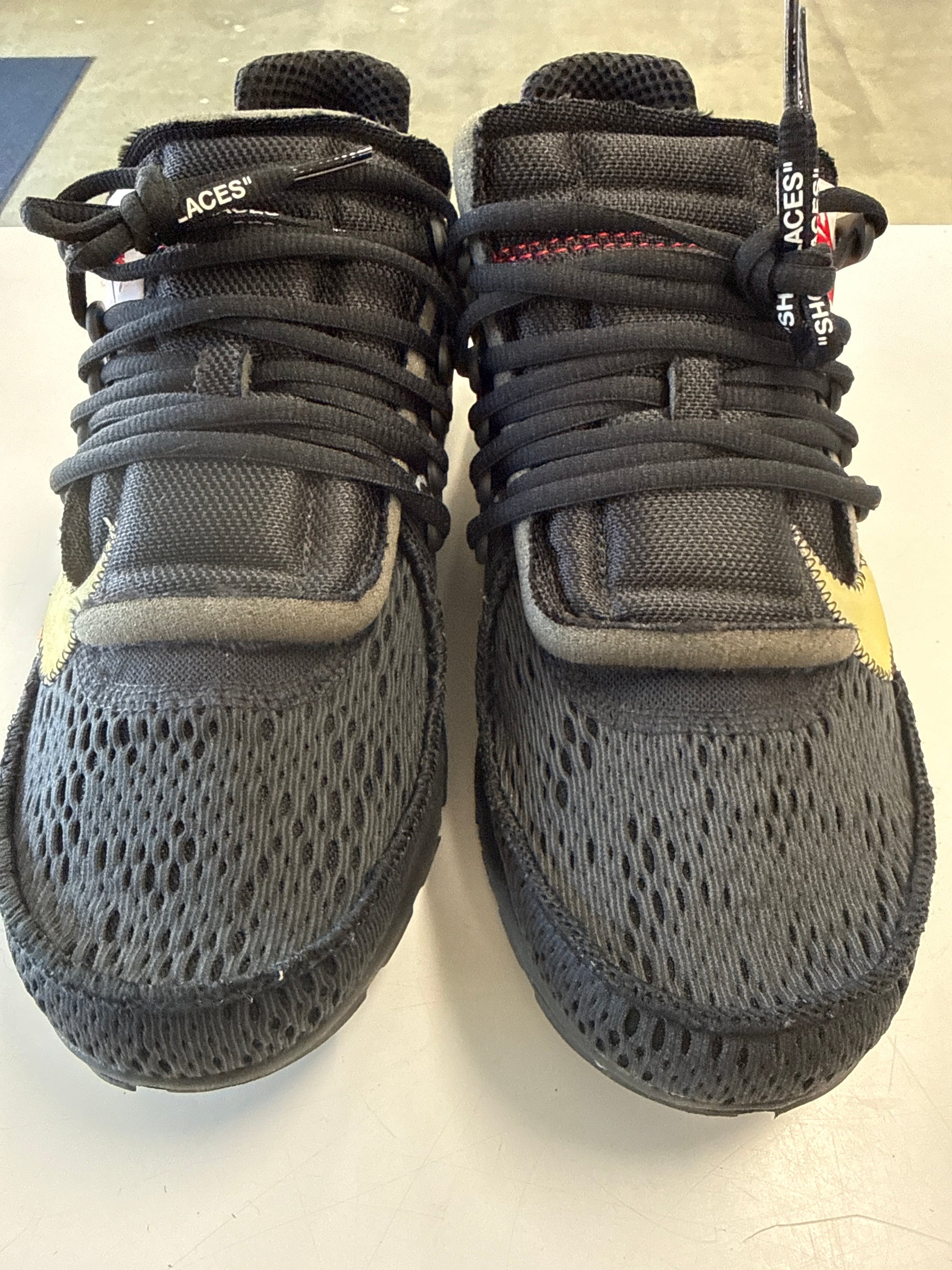 OFF WHITE AIR PRESTO BLACK 2018 - SIZE 10 (WORN) - SUPER CLEAN