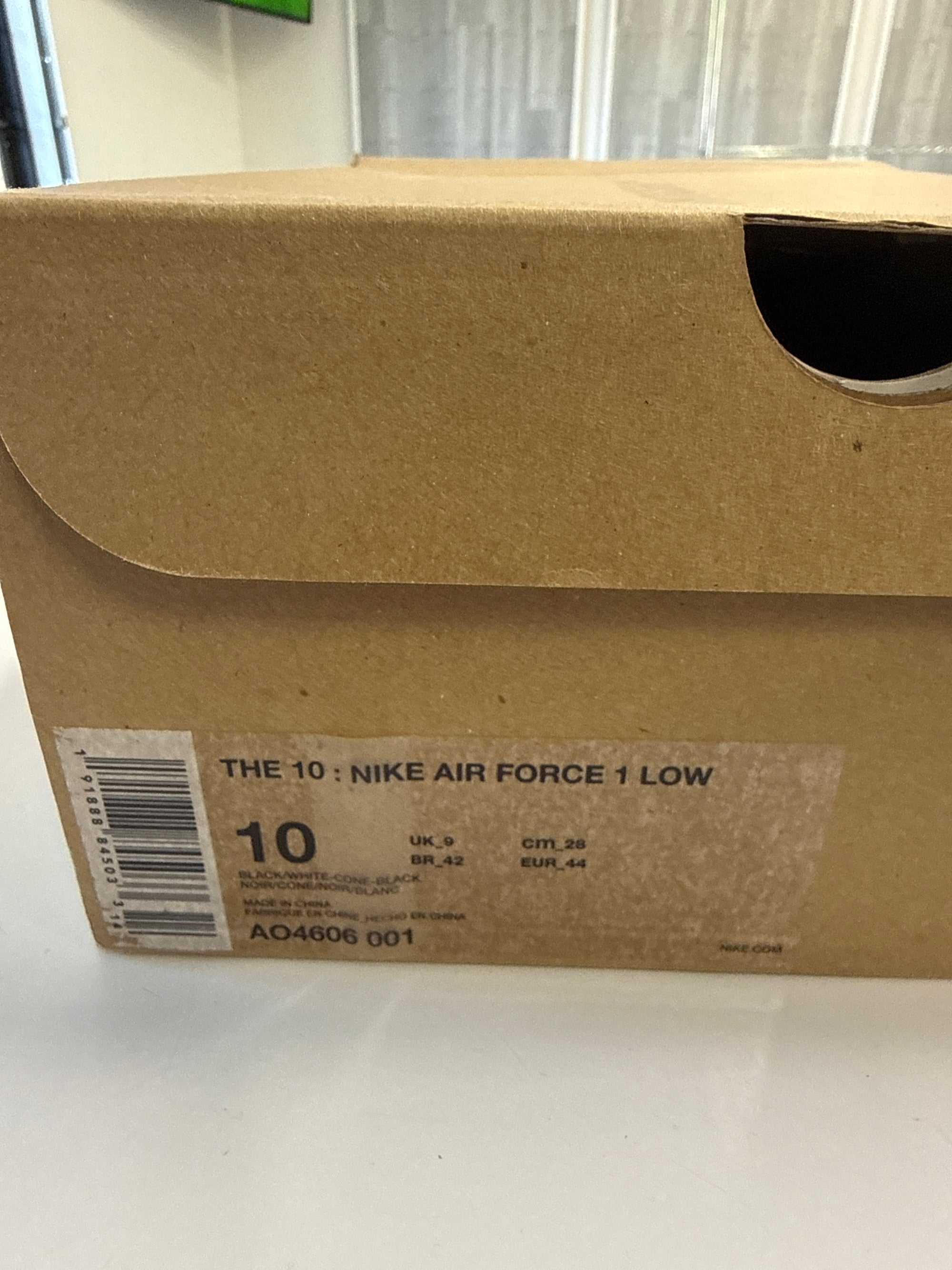 OFF WHITE AIR FORCE 1 LOW VOLT - SIZE 10 (WORN)