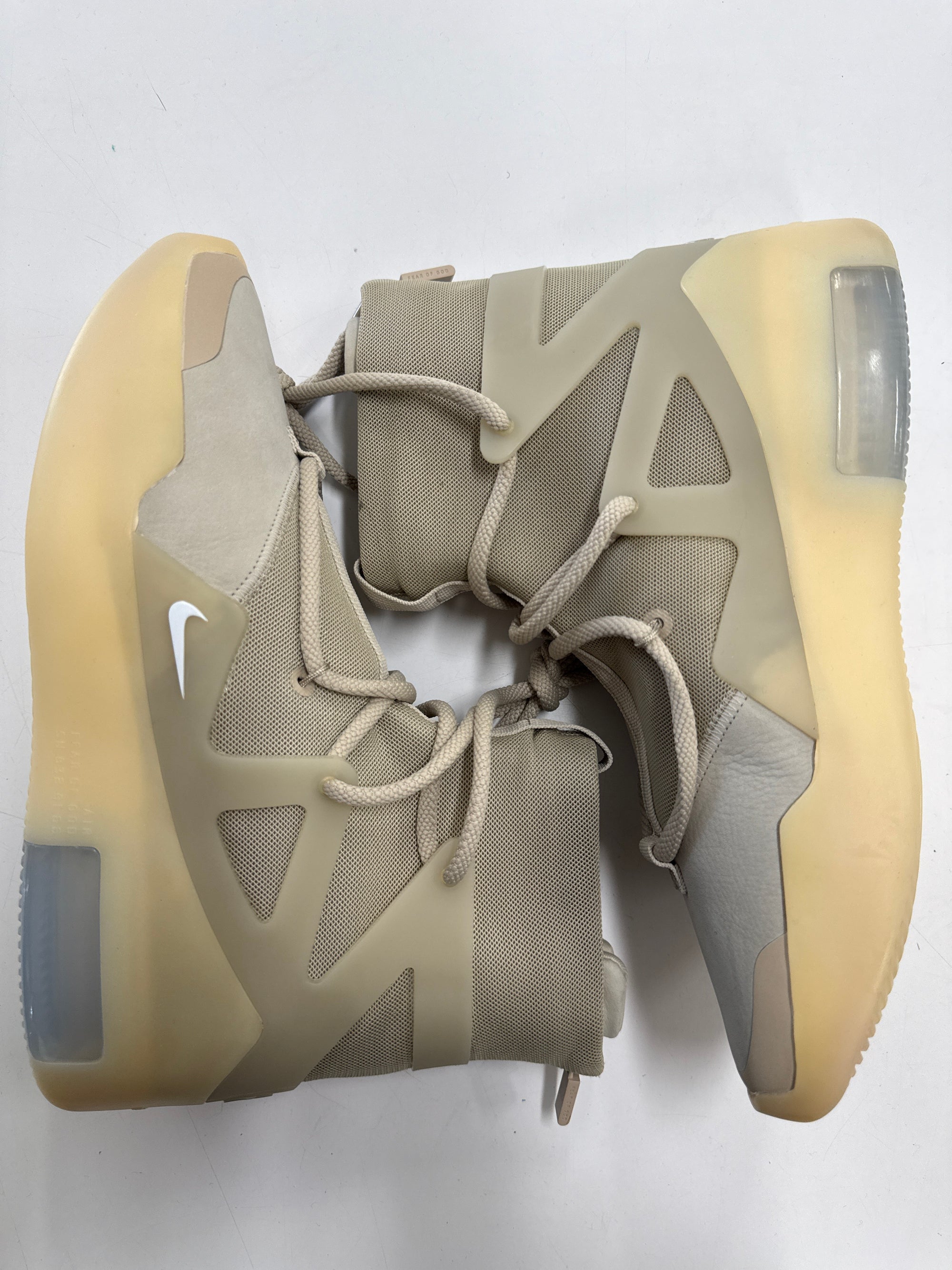 AIR FEAR OF GOD 1 OATMEAL - SIZE 9.5 (WORN) - SUPER CLEAN