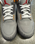AIR JORDAN 3 COOL GREY - SIZE 8 (WORN)